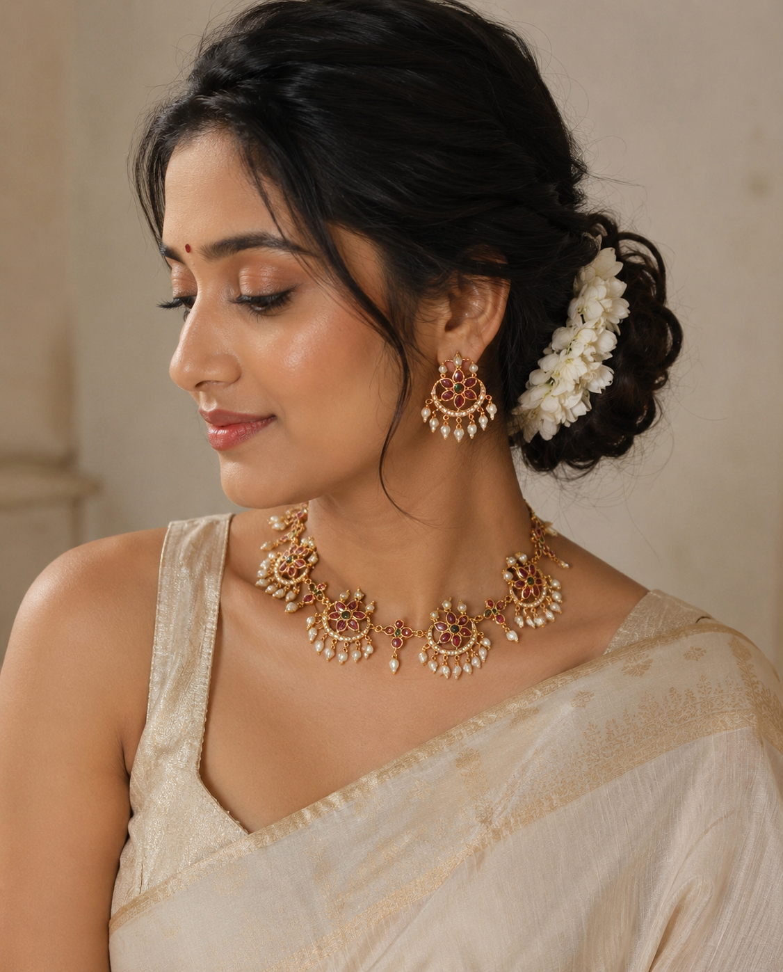 Royal Lotus Necklace Set